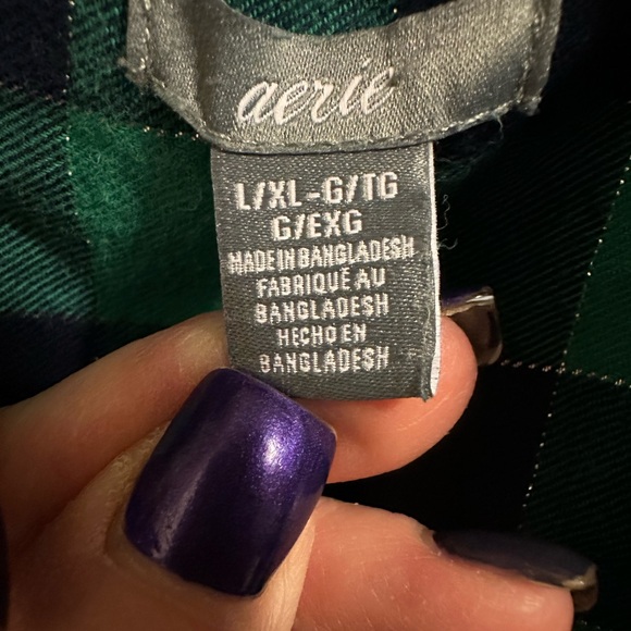 Aerie Flannel Sleep Size XL lightly worn - Picture 6 of 6